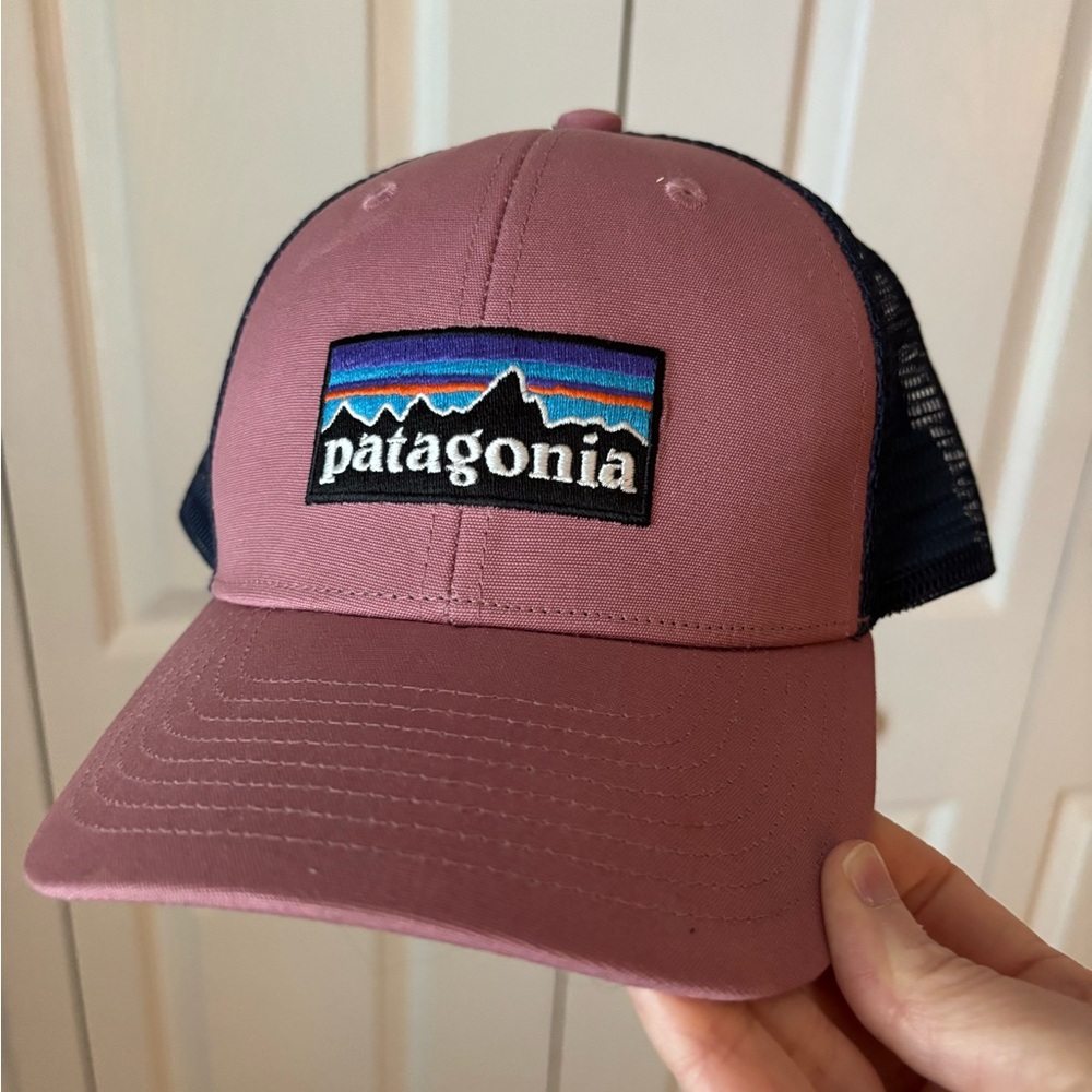 Kids Patagonia Pink and Blue Trucker Hat